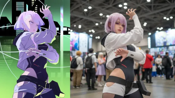 Anime character transformed into real cosplay photo